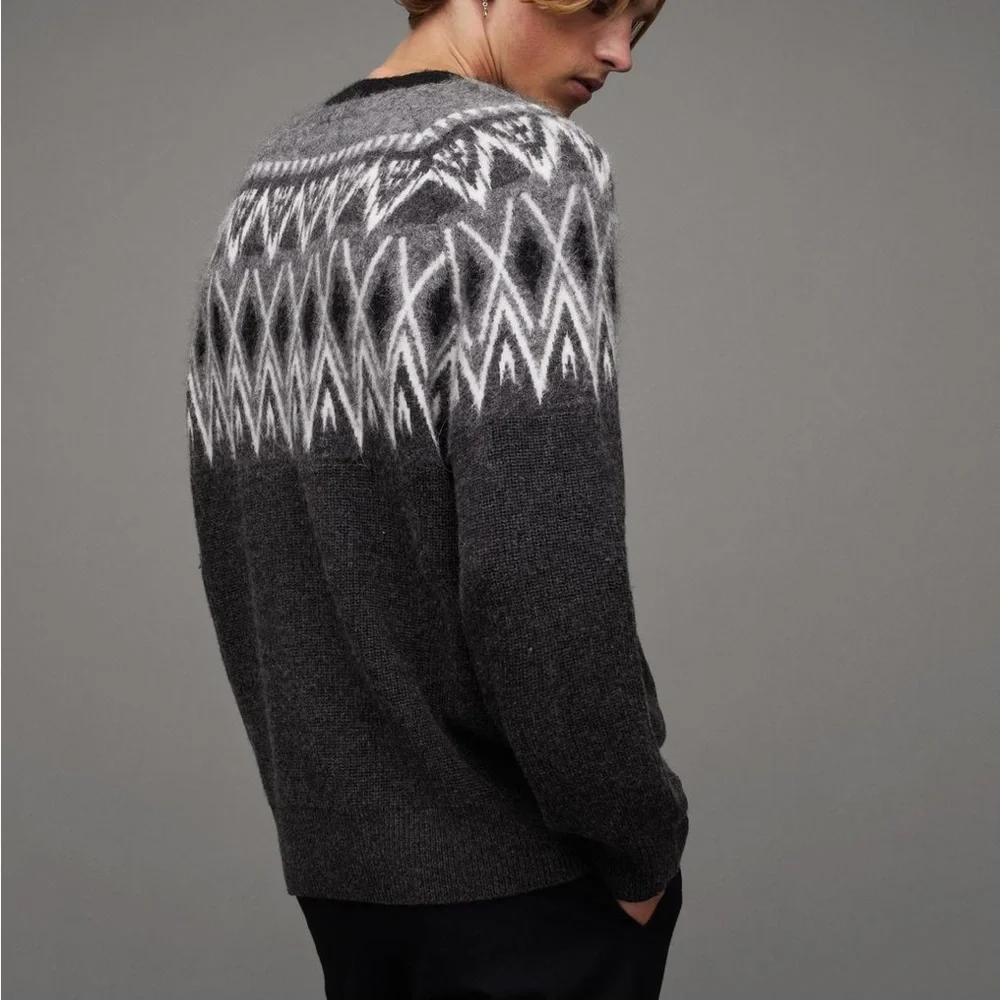 ALL SAINTS Wool Ace Fair Isle Oversized Sweater